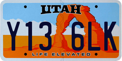 UT license plate Y136LK
