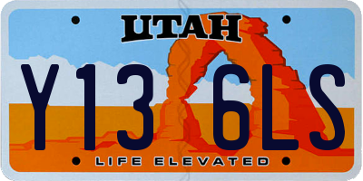 UT license plate Y136LS