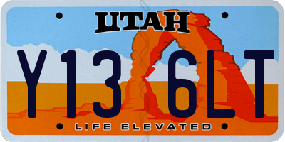 UT license plate Y136LT