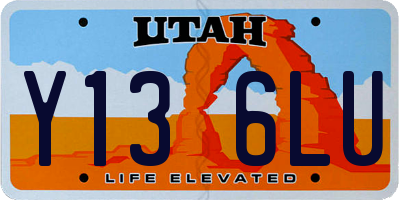 UT license plate Y136LU