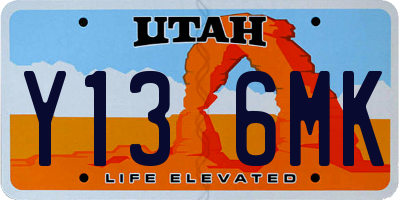 UT license plate Y136MK