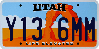 UT license plate Y136MM