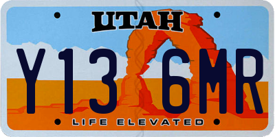 UT license plate Y136MR