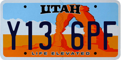 UT license plate Y136PF