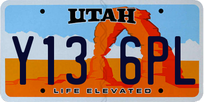 UT license plate Y136PL