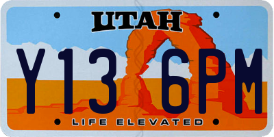 UT license plate Y136PM