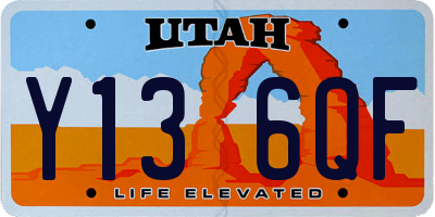 UT license plate Y136QF