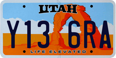 UT license plate Y136RA