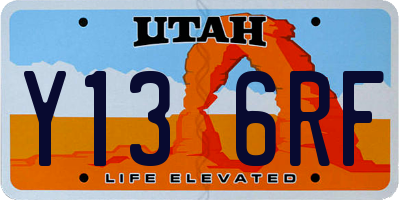 UT license plate Y136RF