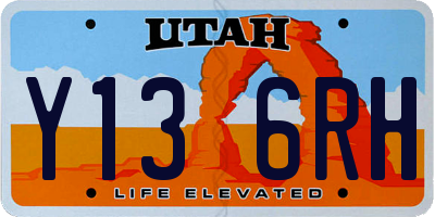 UT license plate Y136RH