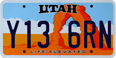 UT license plate Y136RN