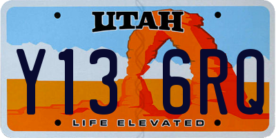 UT license plate Y136RQ