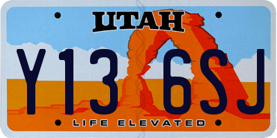 UT license plate Y136SJ