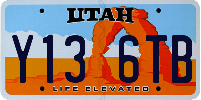 UT license plate Y136TB