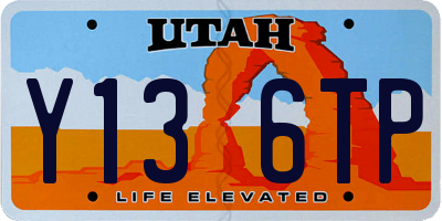 UT license plate Y136TP