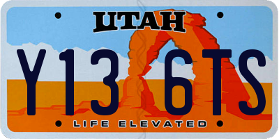 UT license plate Y136TS