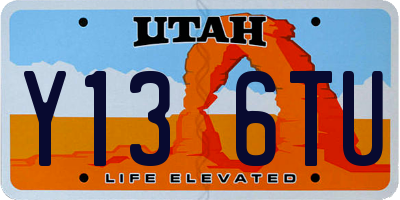 UT license plate Y136TU