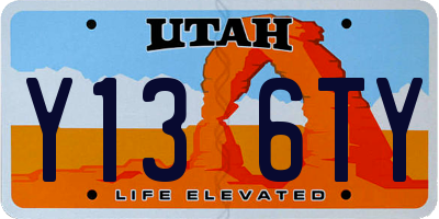UT license plate Y136TY
