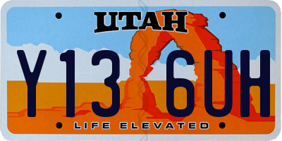 UT license plate Y136UH