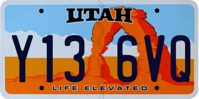 UT license plate Y136VQ