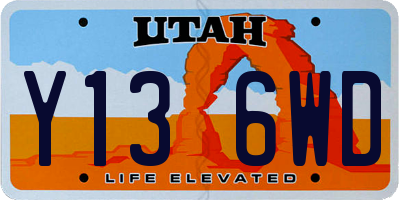 UT license plate Y136WD