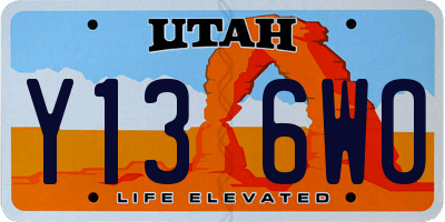 UT license plate Y136WO