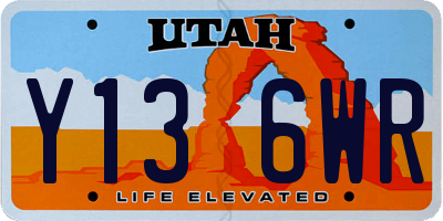 UT license plate Y136WR