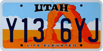 UT license plate Y136YJ