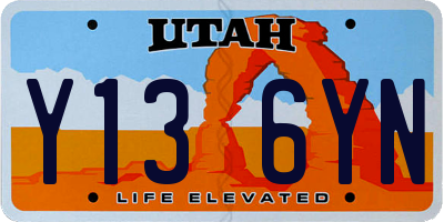 UT license plate Y136YN