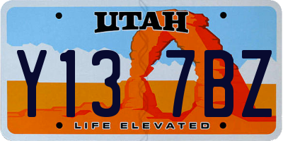 UT license plate Y137BZ