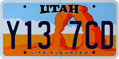 UT license plate Y137CD