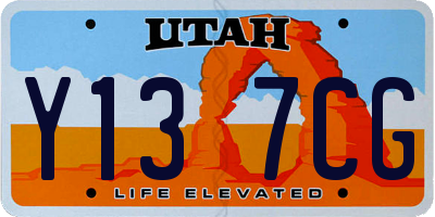 UT license plate Y137CG