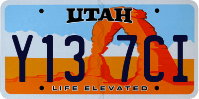 UT license plate Y137CI
