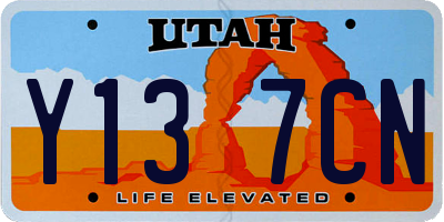 UT license plate Y137CN