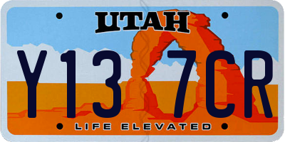 UT license plate Y137CR