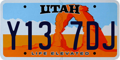 UT license plate Y137DJ