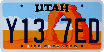 UT license plate Y137ED