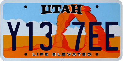 UT license plate Y137EE