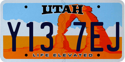 UT license plate Y137EJ