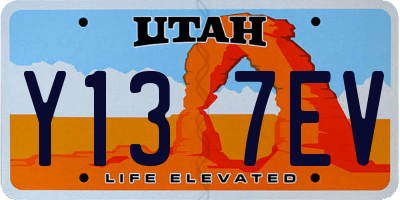 UT license plate Y137EV