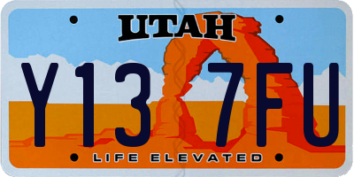 UT license plate Y137FU
