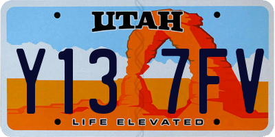 UT license plate Y137FV