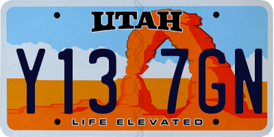 UT license plate Y137GN