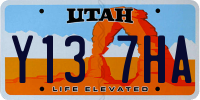 UT license plate Y137HA