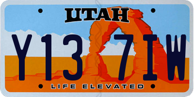 UT license plate Y137IW