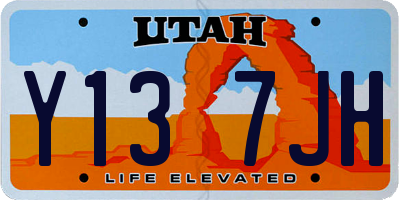 UT license plate Y137JH