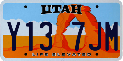 UT license plate Y137JM