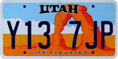 UT license plate Y137JP
