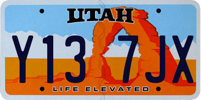 UT license plate Y137JX