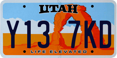 UT license plate Y137KD